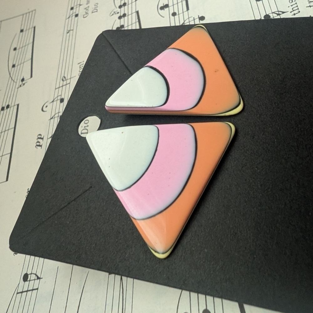 Colorful Triangle Earrings - Picture 4 of 6